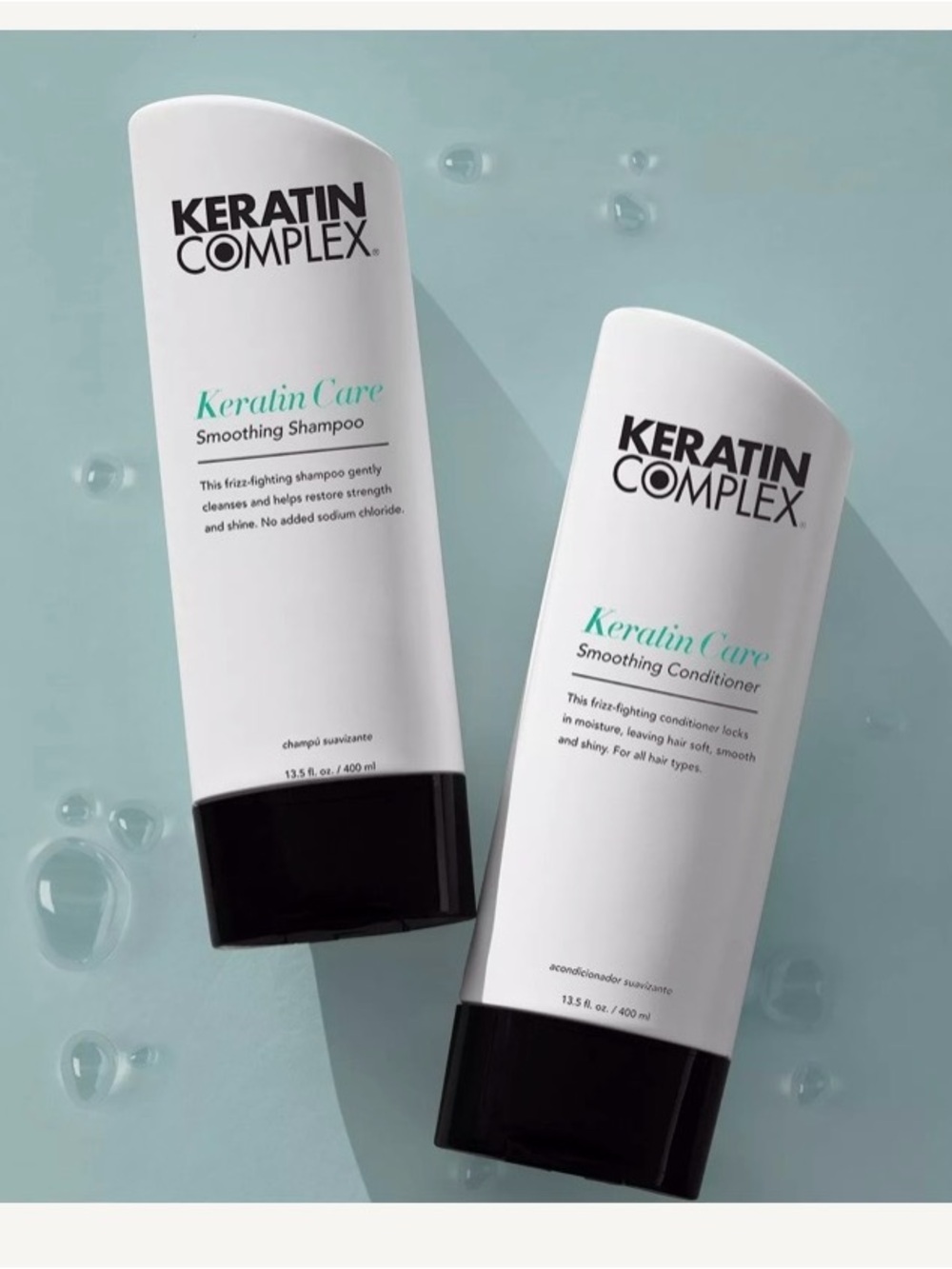 Keratin Complex Keratin Care Smoothing Shampoo & Conditioner - White